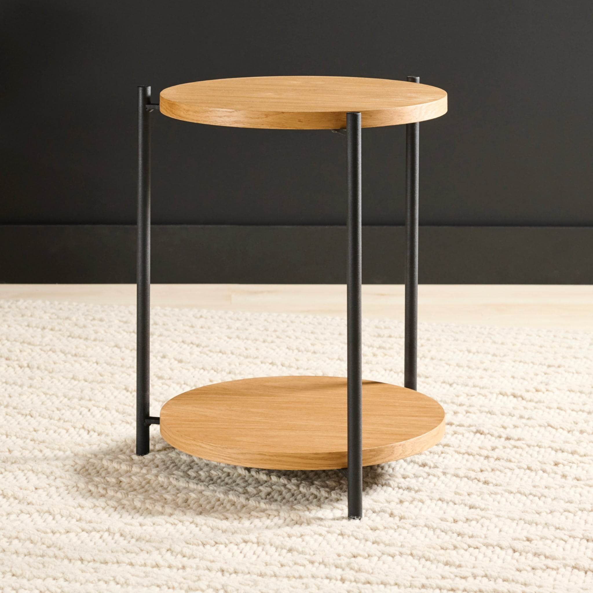 Rabbet Home 1004-10 Drinks Table shown in tung oil oak finish, image number 2.