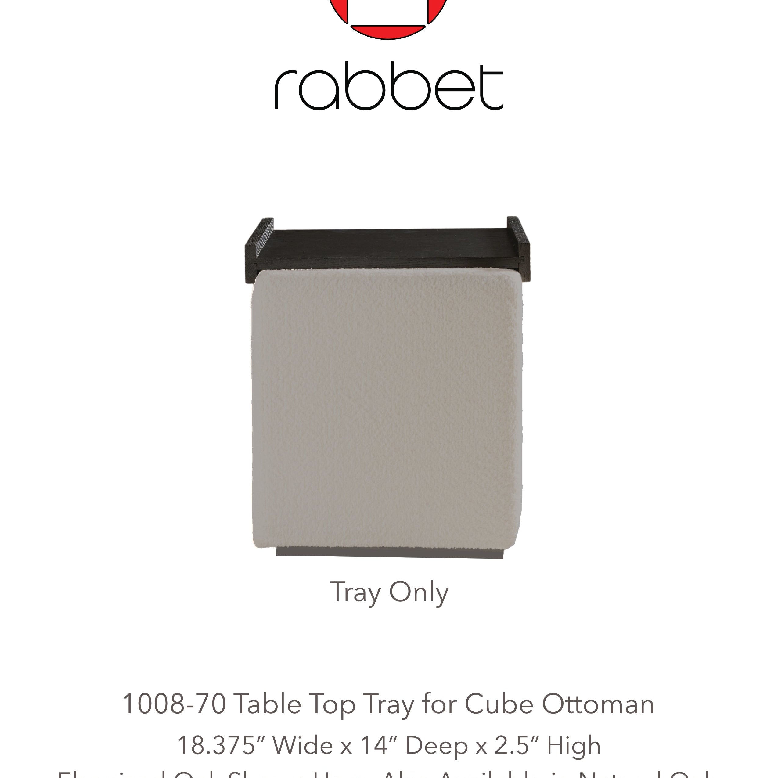 Tear sheet for the Rabbet Home 1008-70 Ebonized Oak Table Top Tray