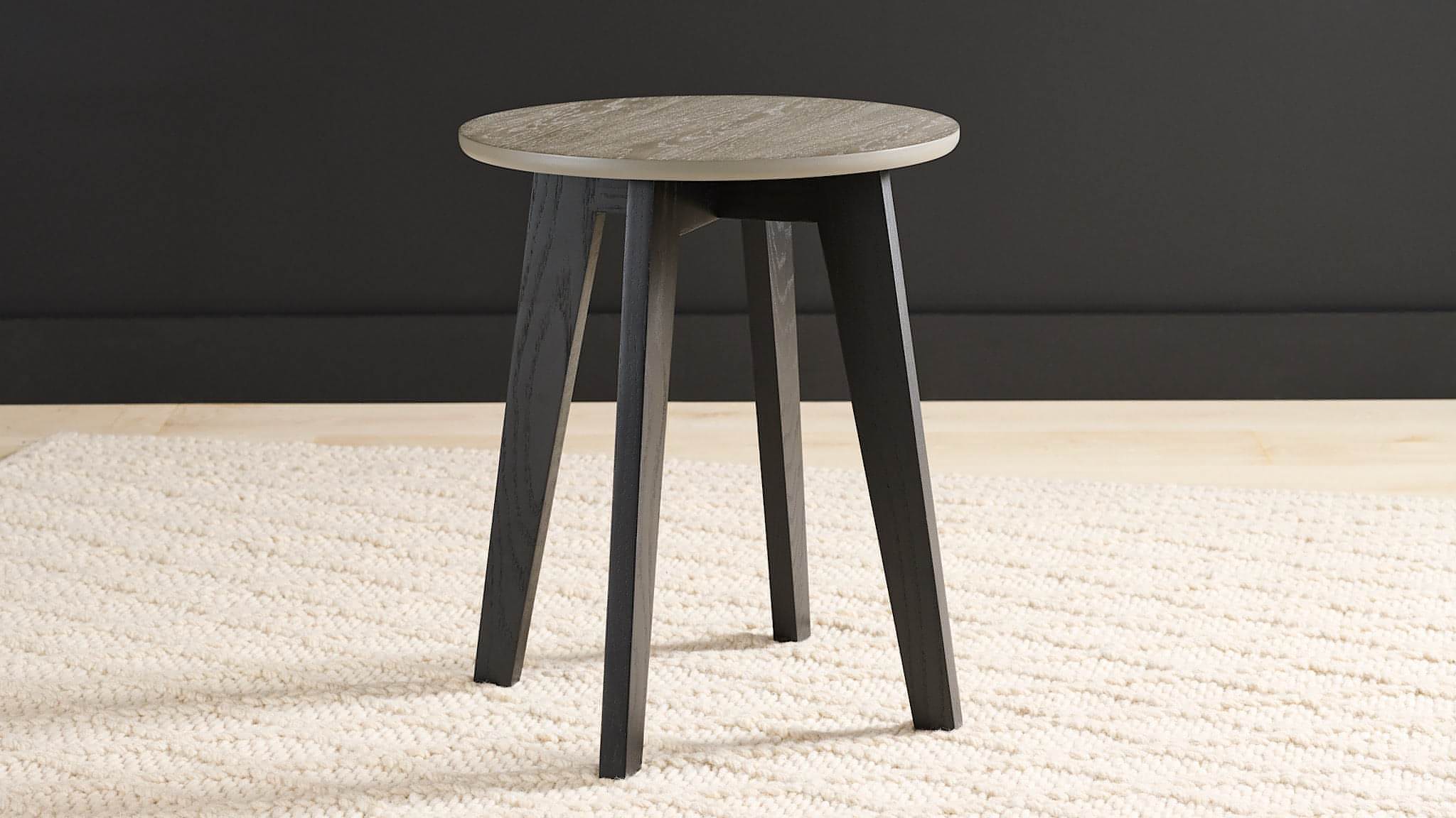 Rabbet Home 1003-10 Drinks Table Grey Oak Top Ebonized Oak Legs Number 5