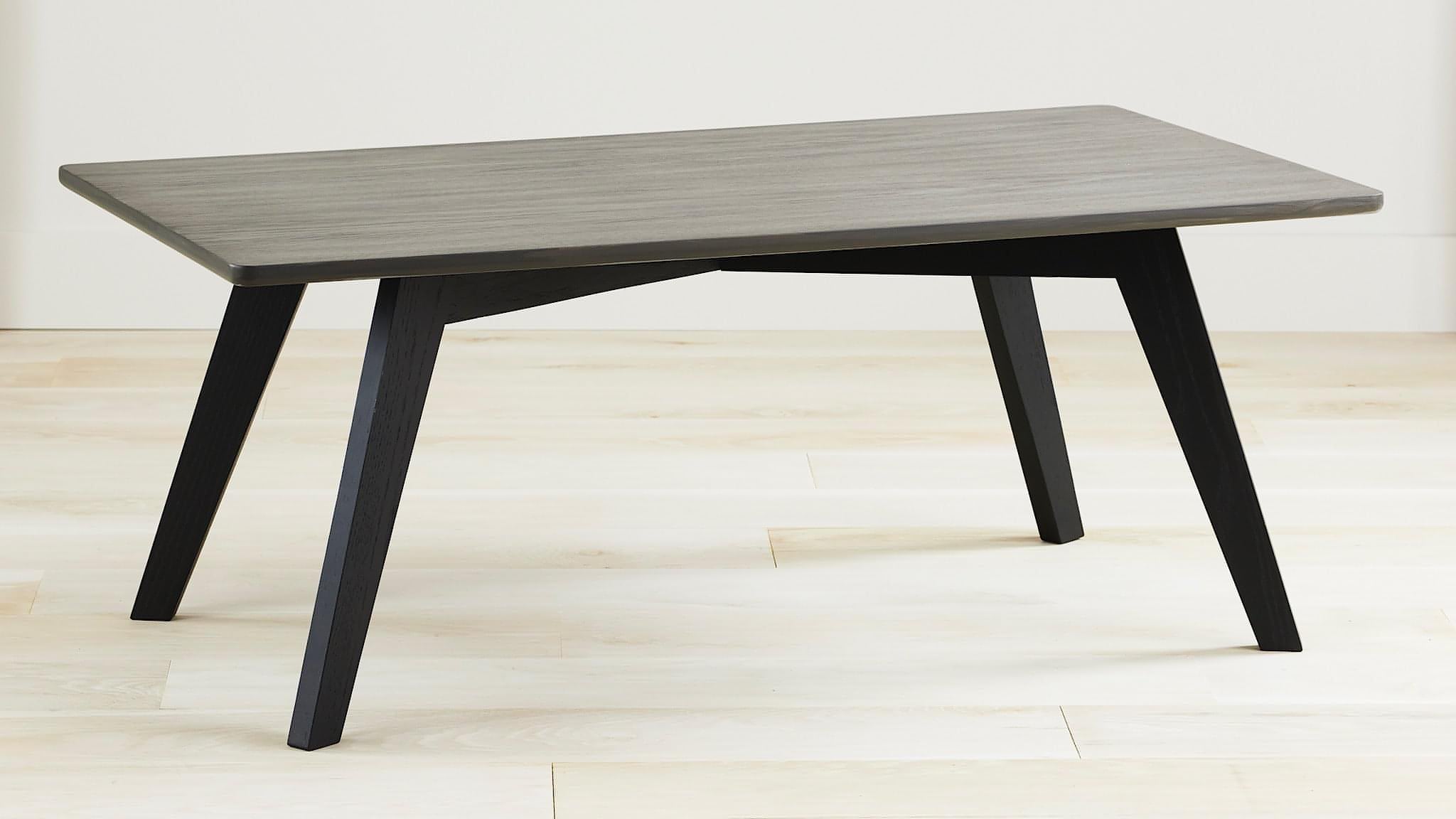 Rabbet Home 1003-20 Cocktail Table Grey Oak Top Ebonized Oak Legs Number 1